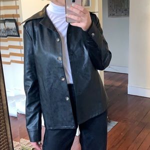 Modern Citizen vegan leather shirt jacket